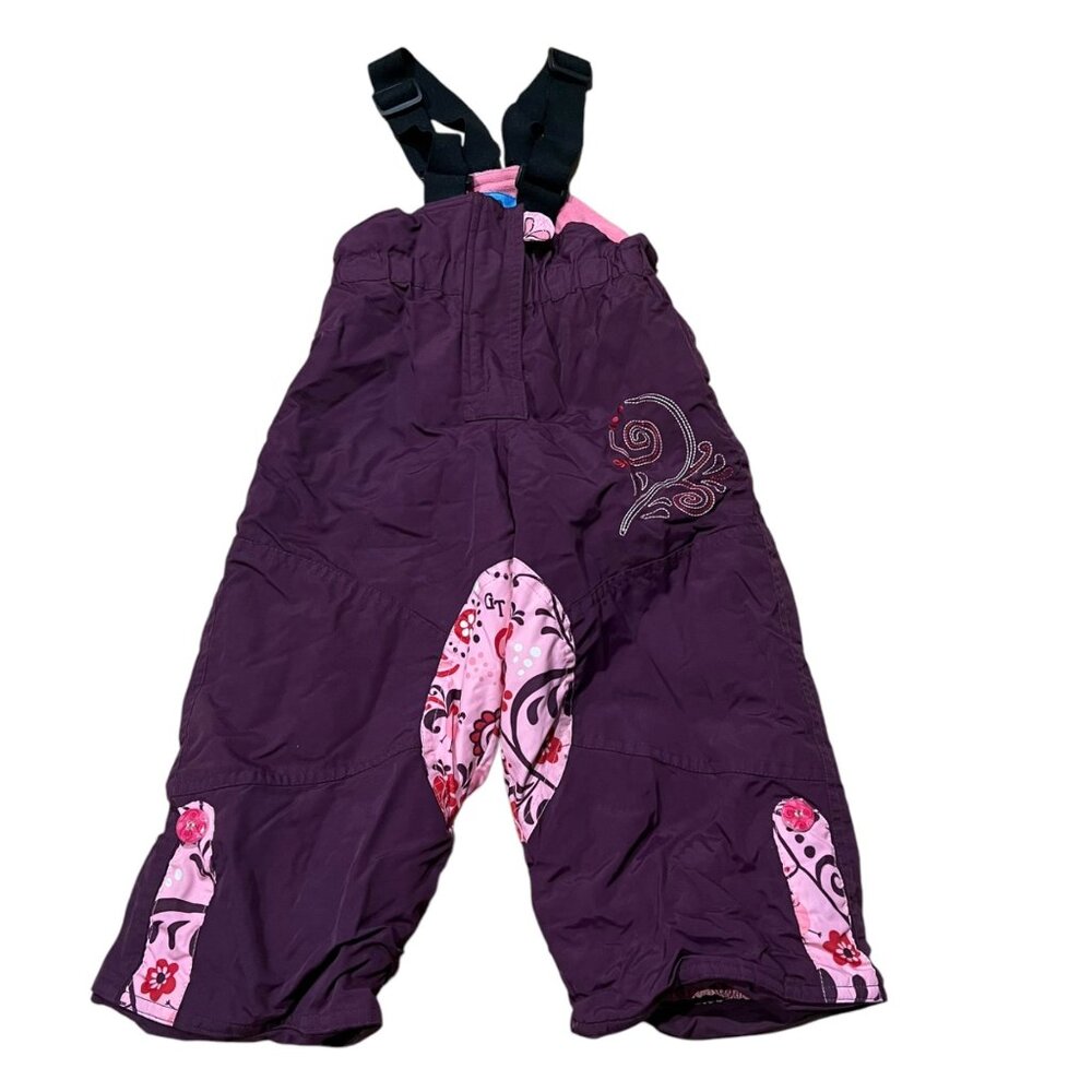 Gagou Tagou Toddler Purple & Pink Snow Bib Pants Size 2T